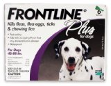 Merial Frontline Plus Flea and Tick Control for  45 to 88-Pound Dogs, 6 Applicators