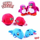 Hear Doggy X3 Set of 3 Dog Toys Blowfish, Whale, Penguin Small Size Ultrasonic Squeak Toys Only Your Dog Can Hear