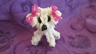 Rainbow Loom Bichon Frise Dog or Puppy Charm. 3-D CAGNOLINO /CANE 3D Con Elastici