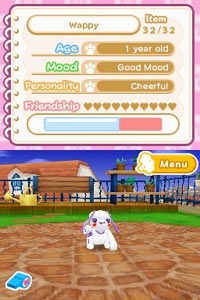Puppy stat screen from Wappydog